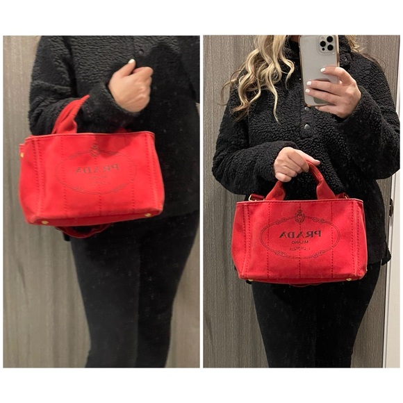 Authentic PRADA Canapa Crossbody bag - Picture 16 of 17